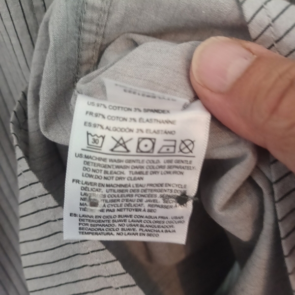 Fox Racing Shirt Mens XL Gray Stripes Button Down Short Sleeve Lightweight Moto - Picture 10 of 13